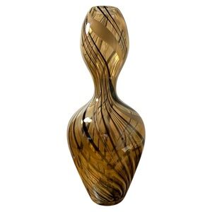 ❤️16" Murano Style Huluping Double Gourd for Amber Swirl Art Glass Vase
Unsigned